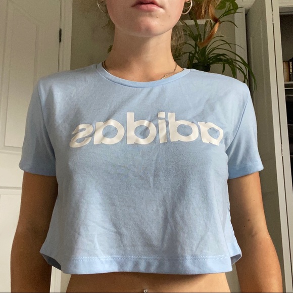 Adidas retro crop, blue, size xs - Picture 2 of 2